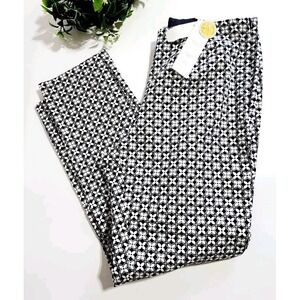 NEW Charter Club Plaid  Skinny Leg Ankle Pants Black. Blue Color . Size 8